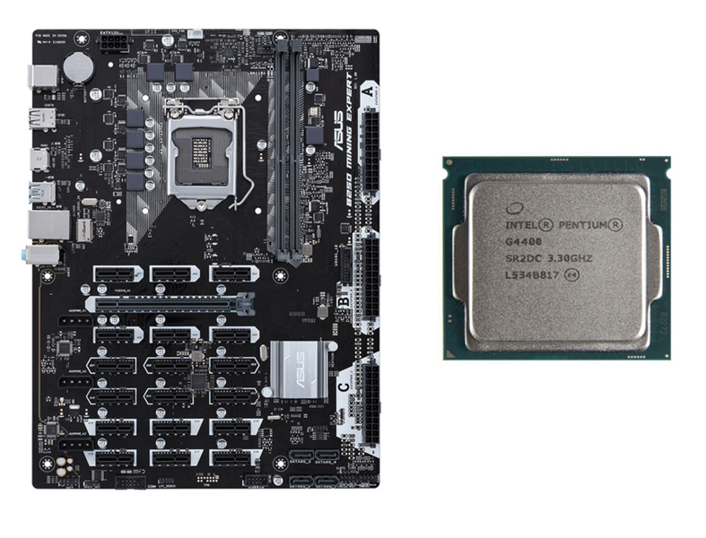 MB ASUS B250 MINING EXPERT / CPU INTEL PENTIUM G4400