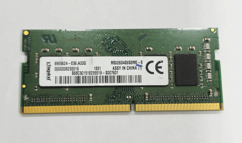 رم لپ تاپی کینگستون DDR4 2666 ظرفیت 8 گیگابایت استوک