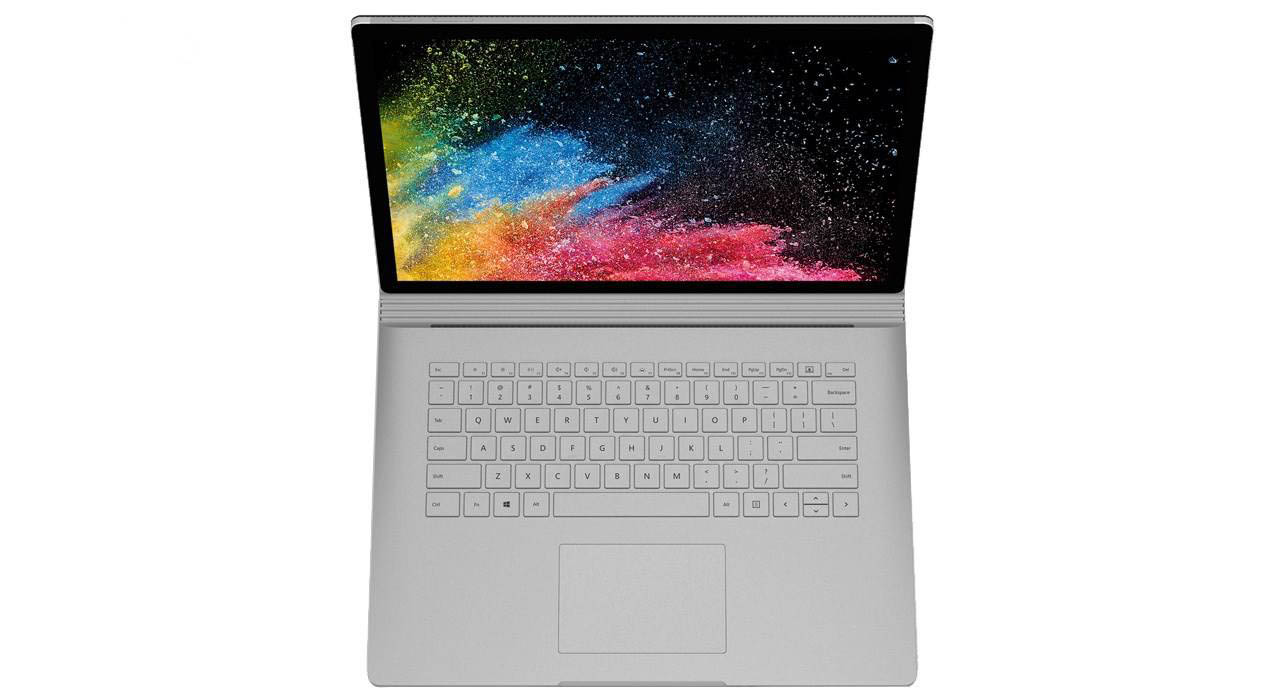 عکس لپ تاپ تبلت Microsoft مدل Surface Book 1 از نمای بالا